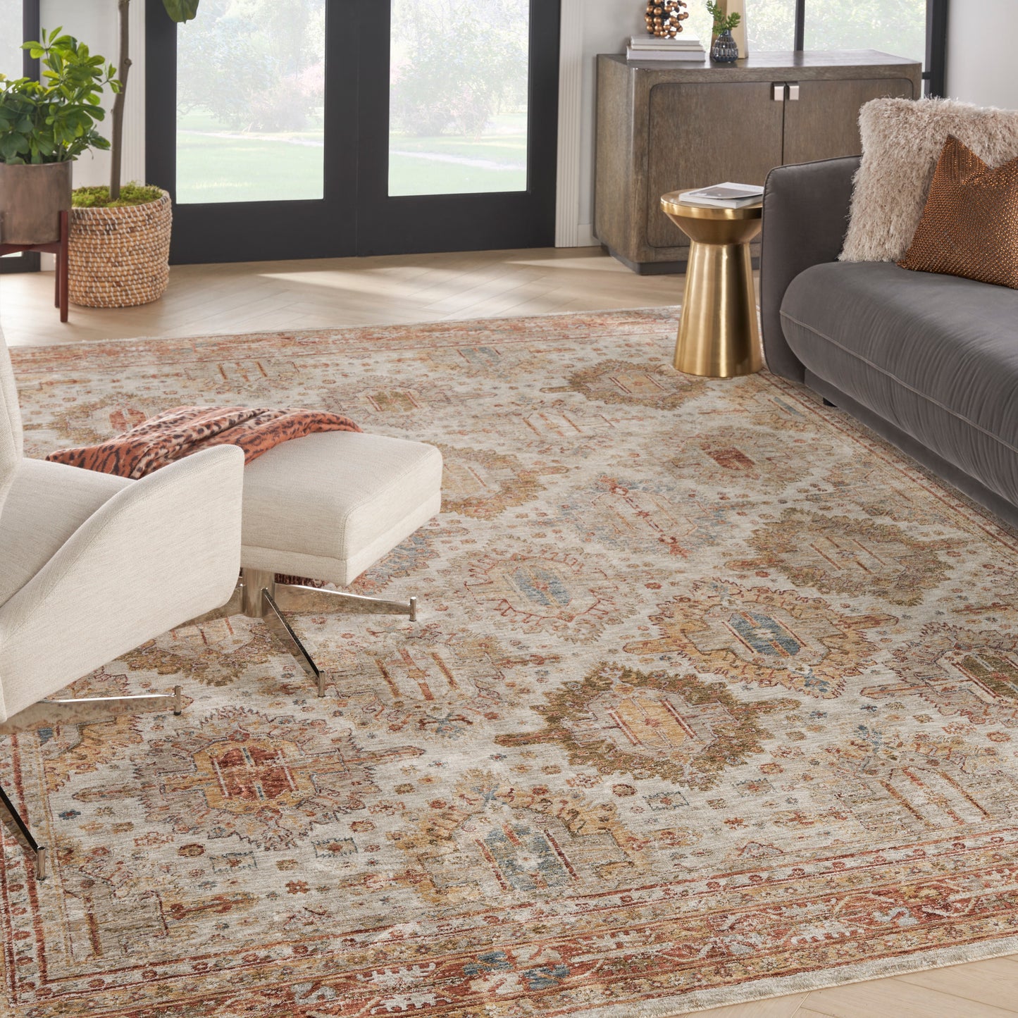 Nourison Home Sahar  Ivory Multicolor  Traditional