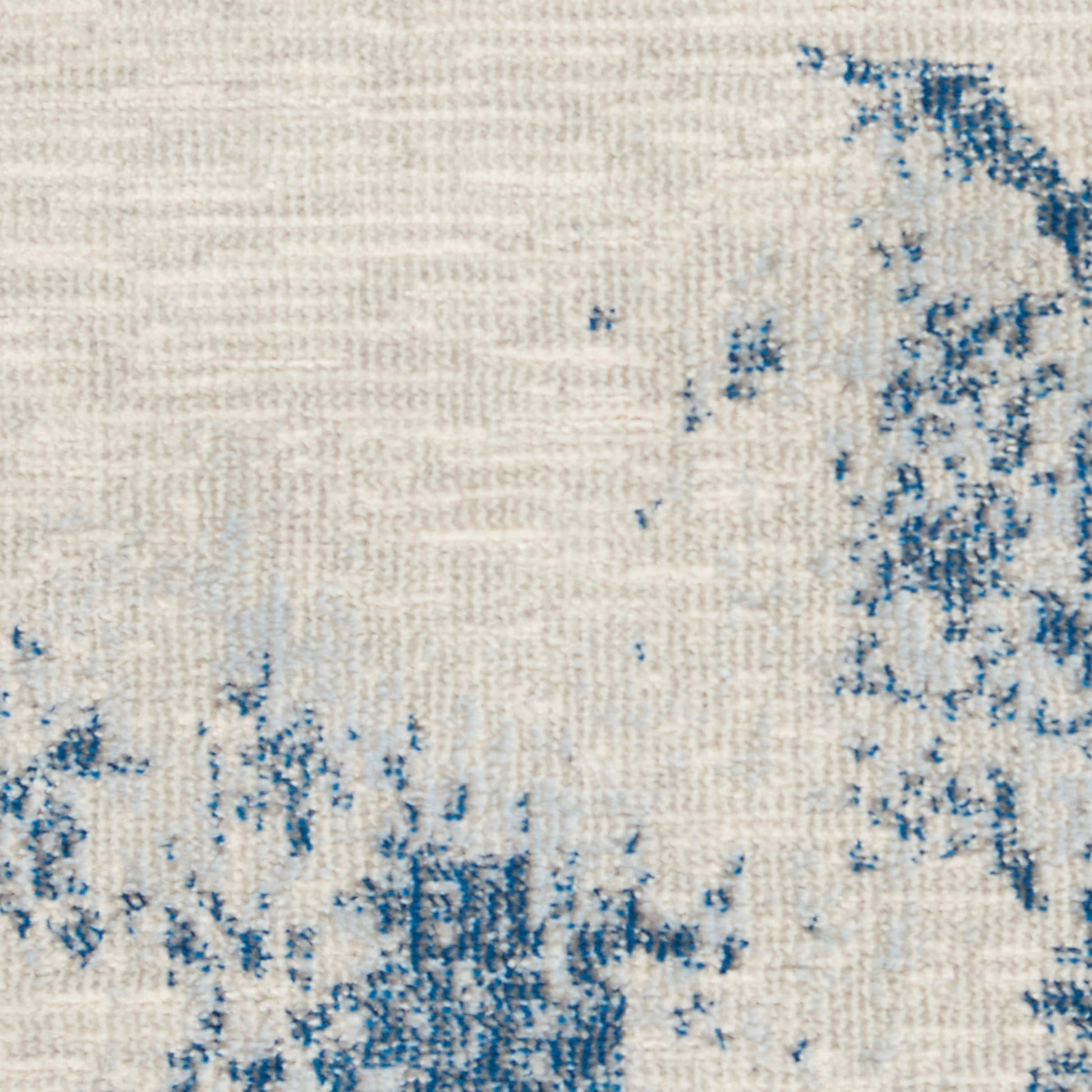 Nourison Home Etchings  Ivory Light Blue  Contemporary