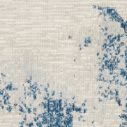 Nourison Home Etchings  Ivory Light Blue  Contemporary