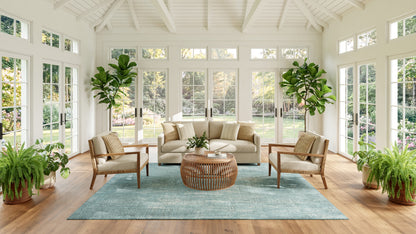 Nourison Home Botanical Washables  Green  Contemporary