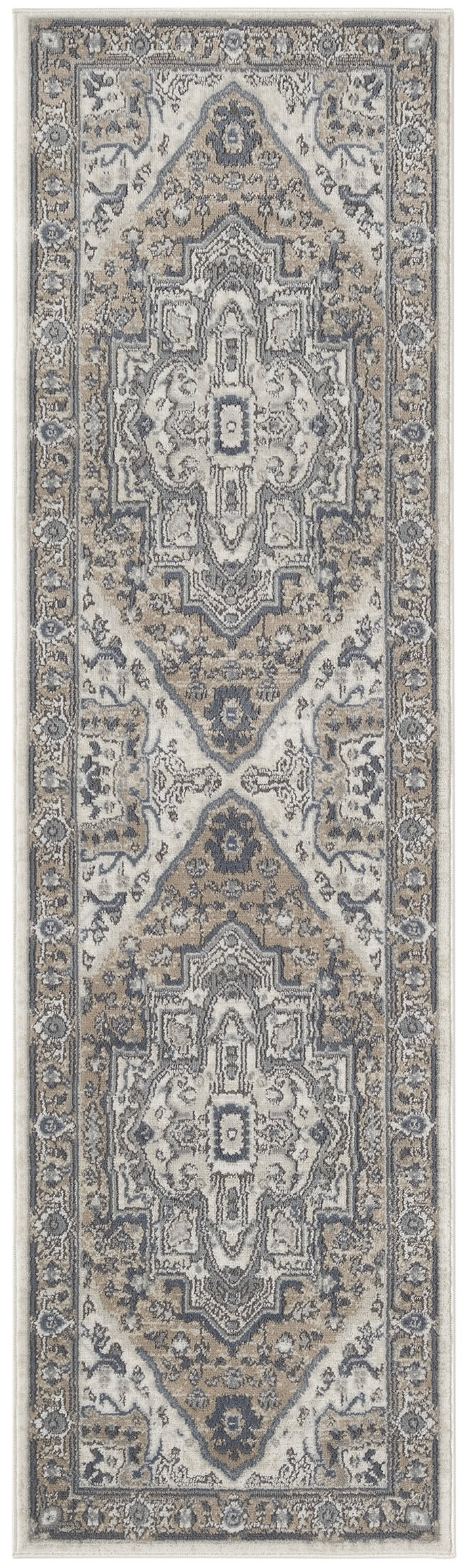 Nourison Home Quarry QUA18 Ivory Taupe Traditional Power-loomed Rugs
