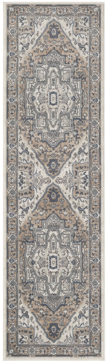 Nourison Home Quarry QUA18 Ivory Taupe Traditional Power-loomed Rugs