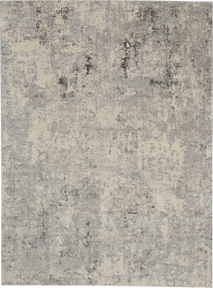 Nourison Home Rustic Textures RUS07 Grey Beige Contemporary Power-loomed Rugs