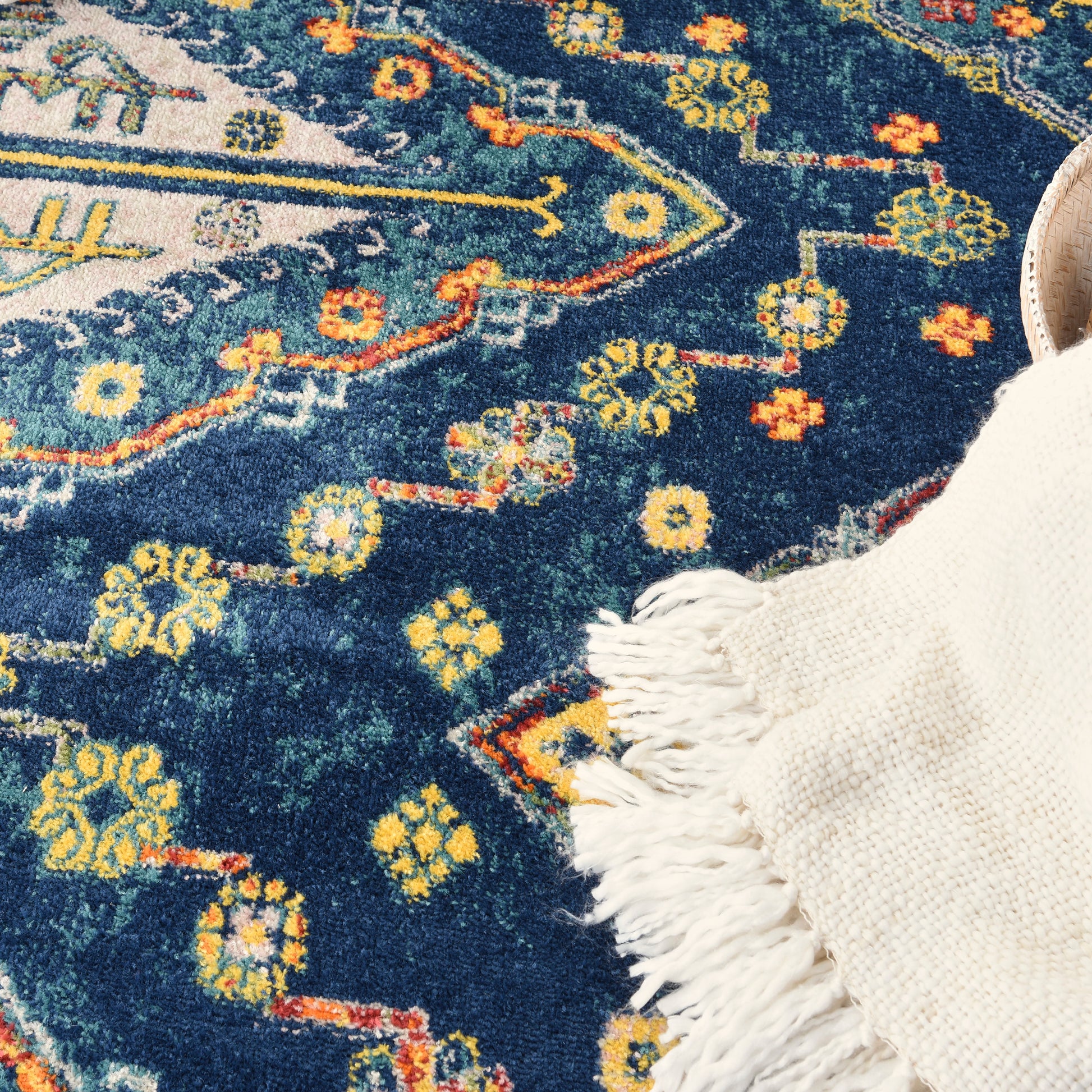 Nourison Home Allur  Navy Multicolor  Transitional