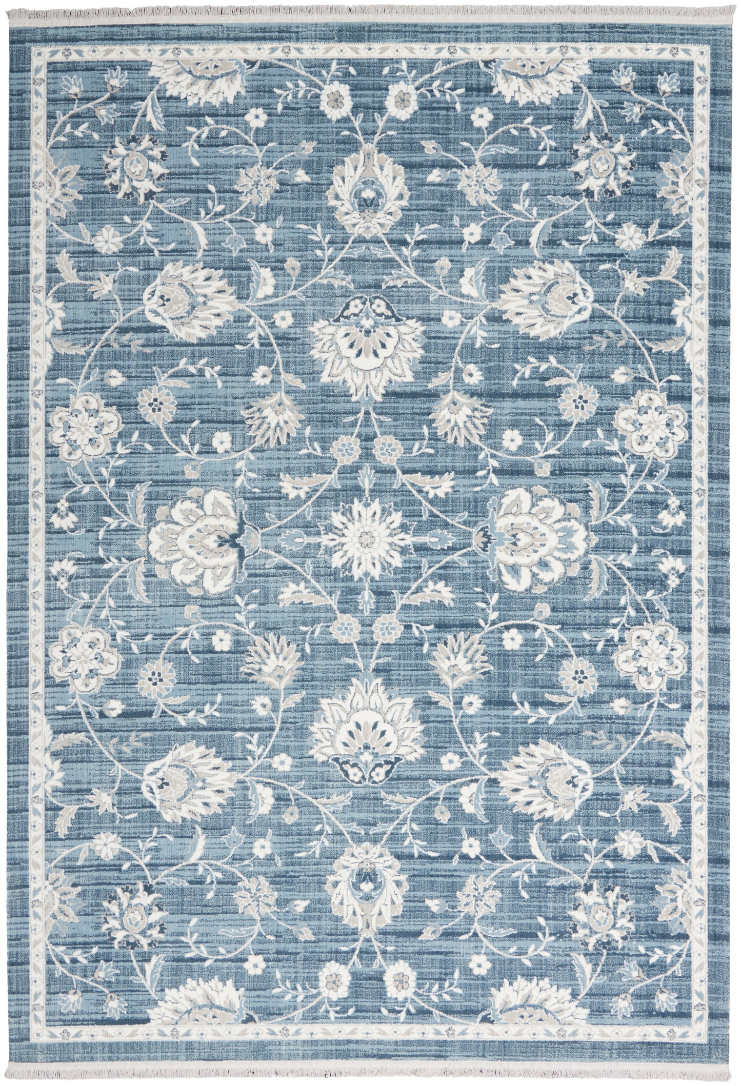 Nourison Home Lennox LEN01 Blue Ivory Transitional Power-loomed Rug