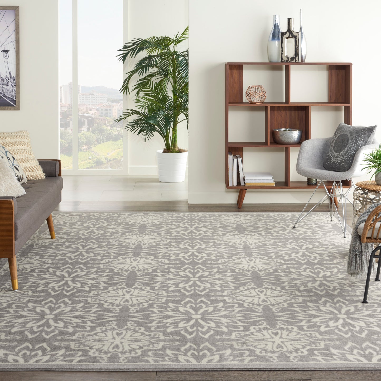 Nourison Home Jubilant  Ivory Grey  Transitional