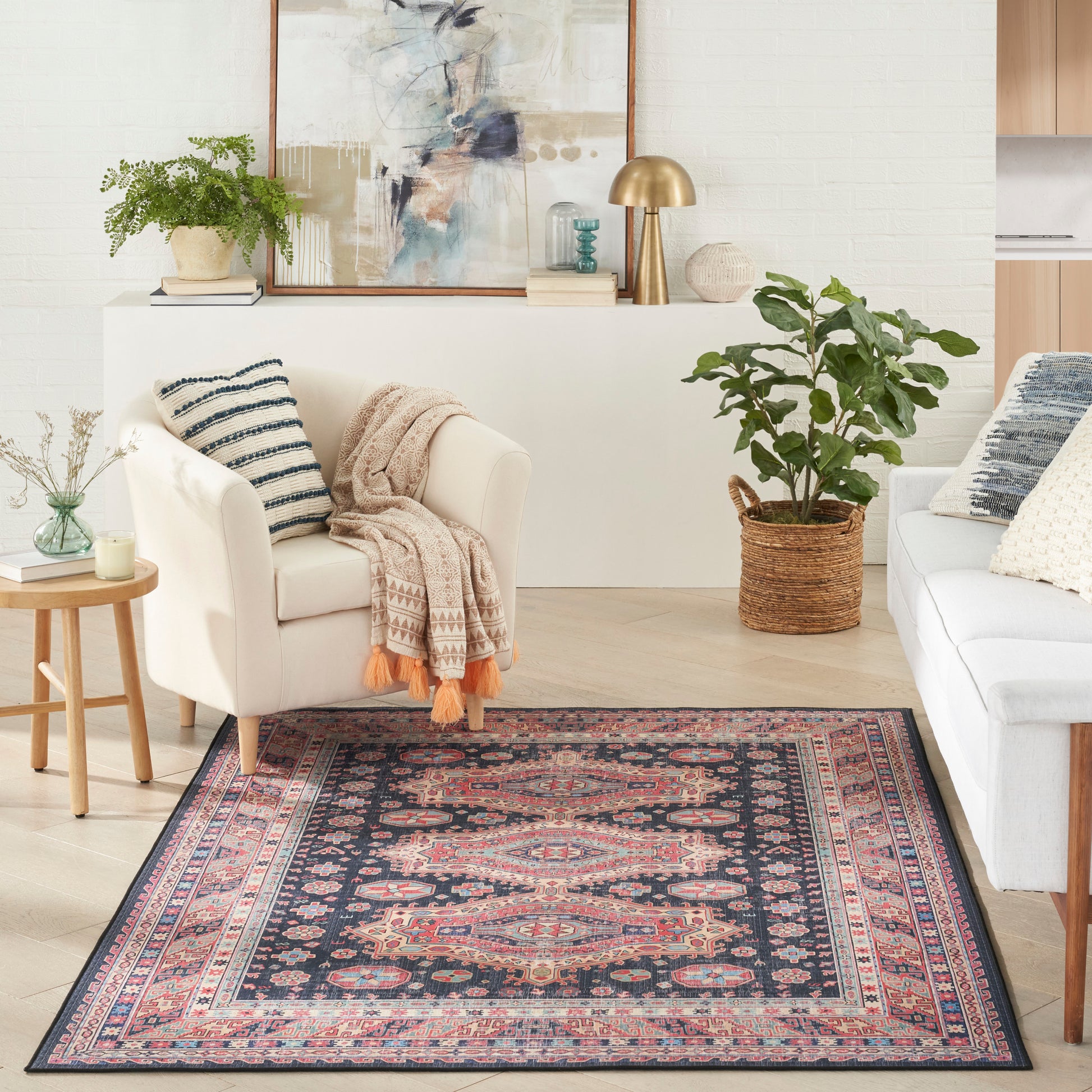 Nourison Home Vintage Home  Navy  Traditional