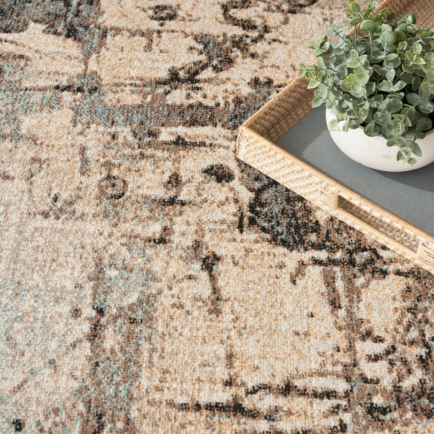 Nourison Home Washable Decor  Blue  Contemporary