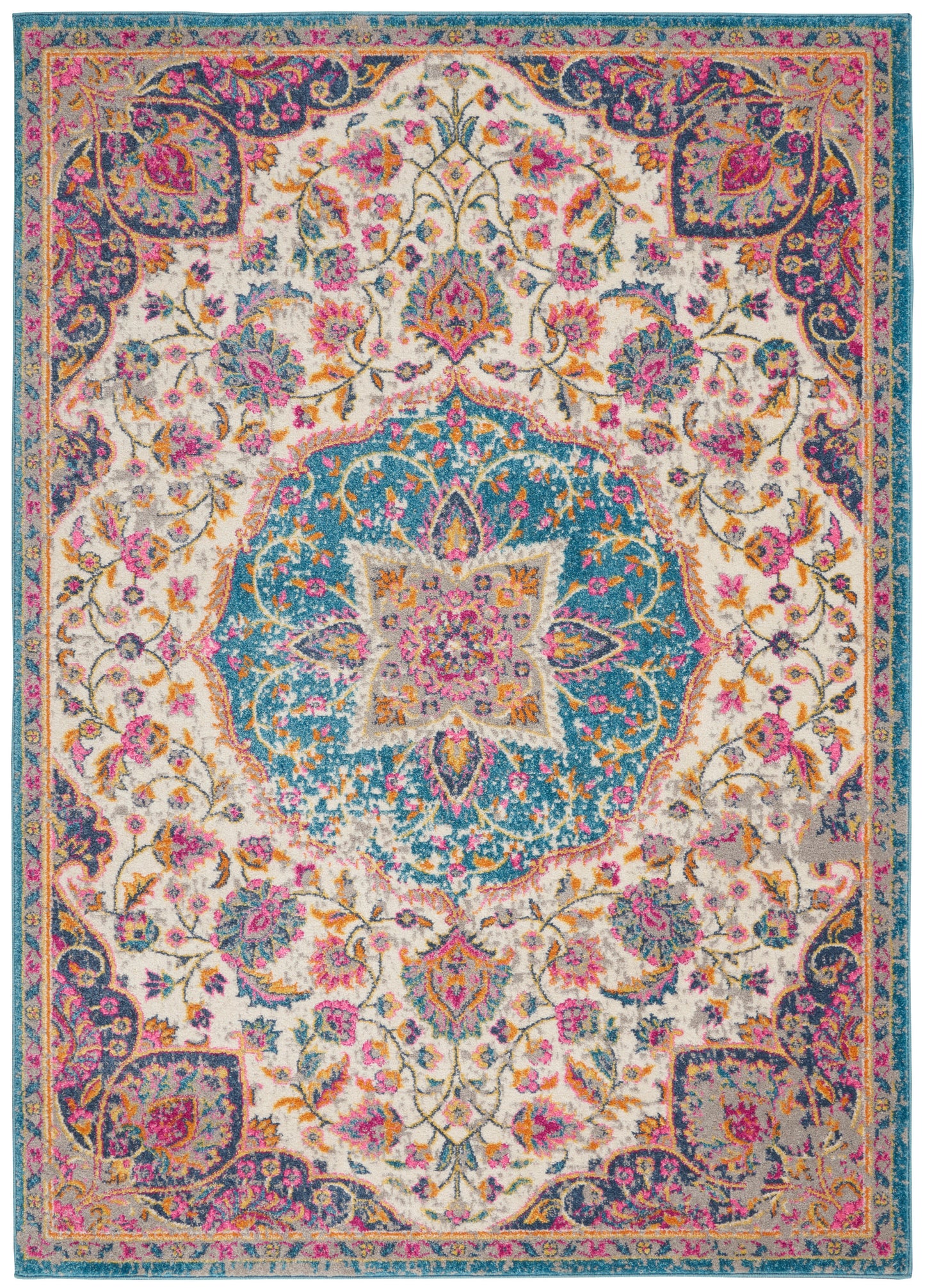 Nourison Home Passion PSN22 Ivory Multicolor Transitional Power-loomed Rugs
