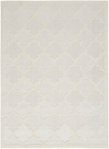 Nourison Home Easy Care NES01 Ivory White Contemporary Flat Weave Rug
