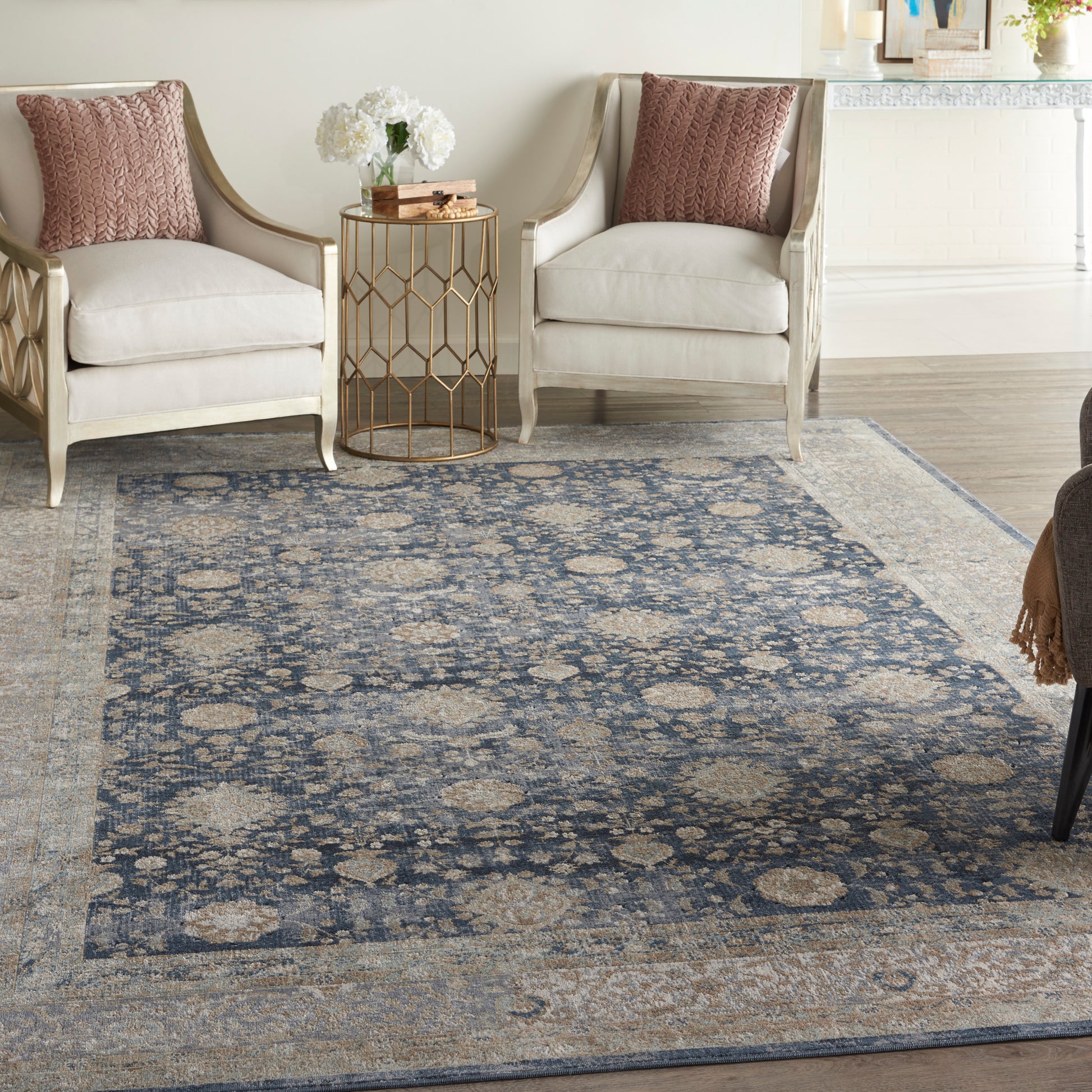 Nourison Home Malta  Navy  Traditional