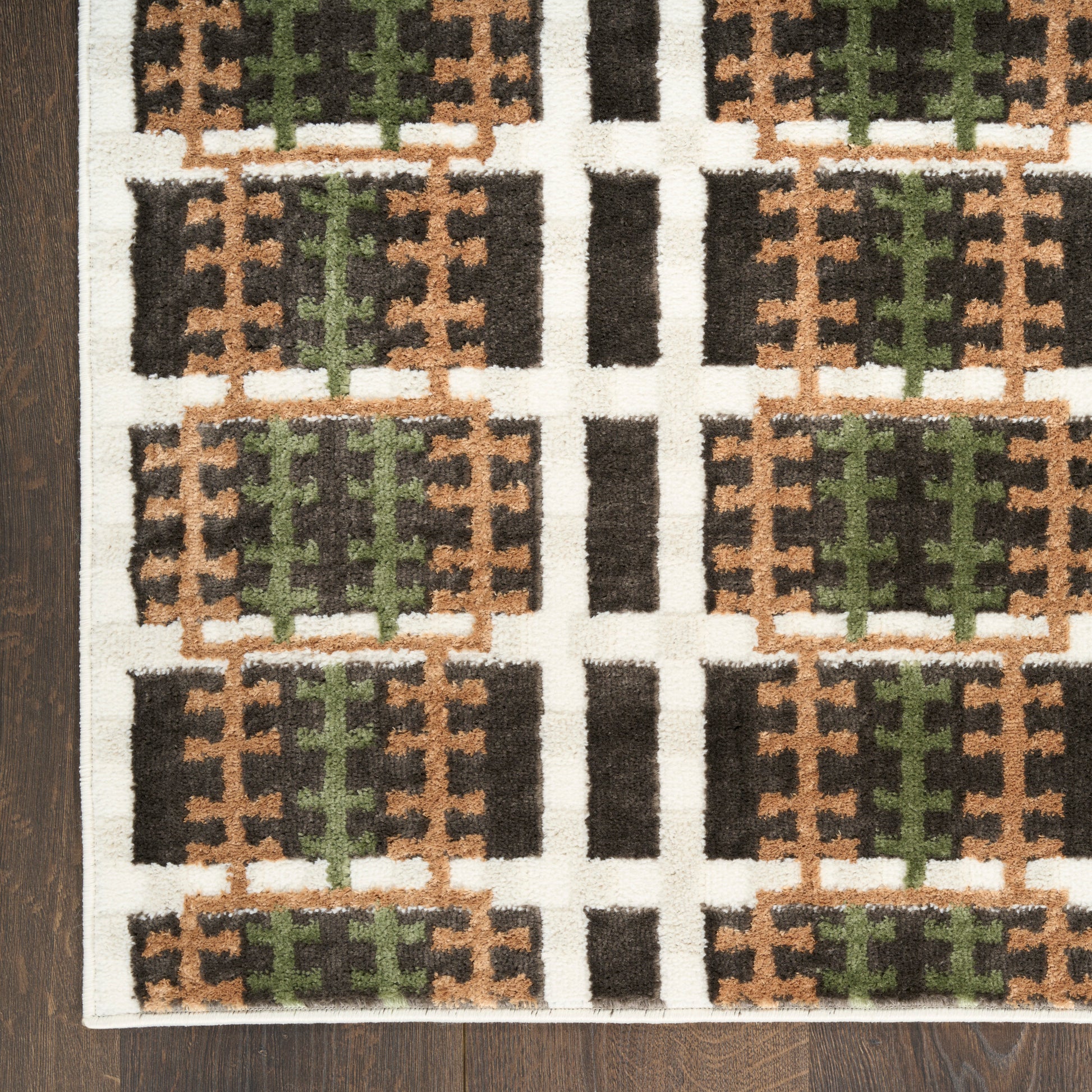 Nourison Home Nordic  Charcoal Multicolor  Contemporary