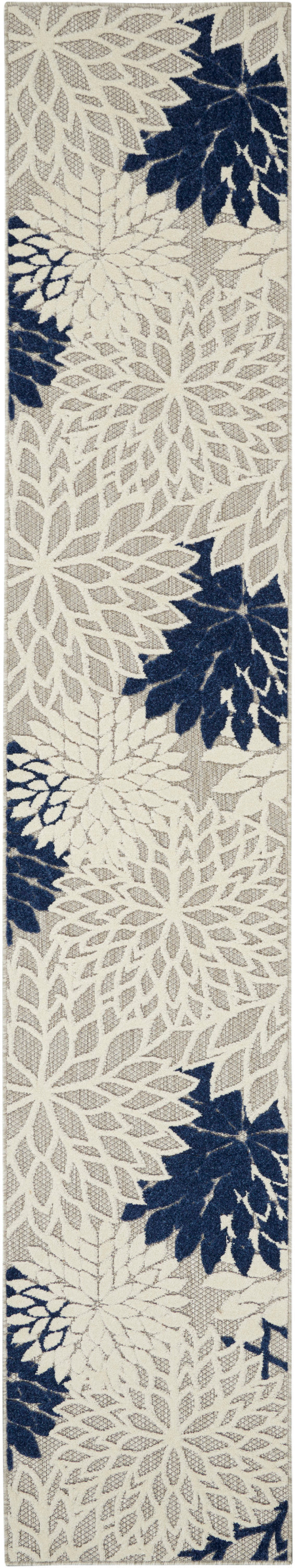 Nourison Home Aloha ALH05 Ivory Navy Contemporary Power-loomed Rugs