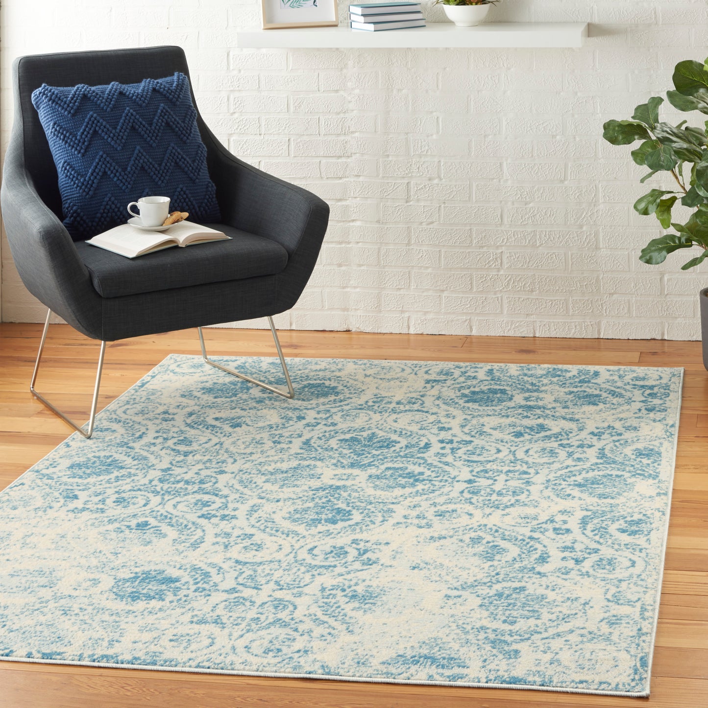 Nourison Home Jubilant  Blue  Transitional