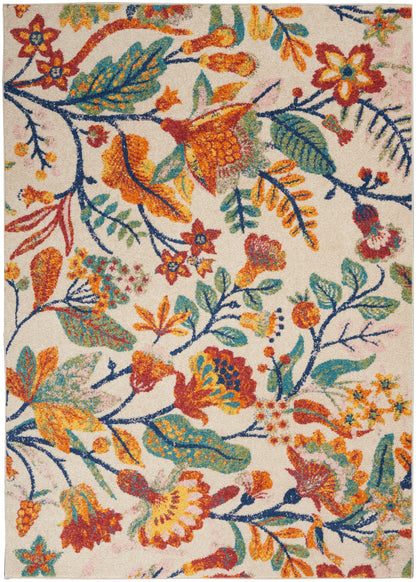 Nourison Home Allur ALR09 Ivory Multicolor Contemporary Power-loomed Rug