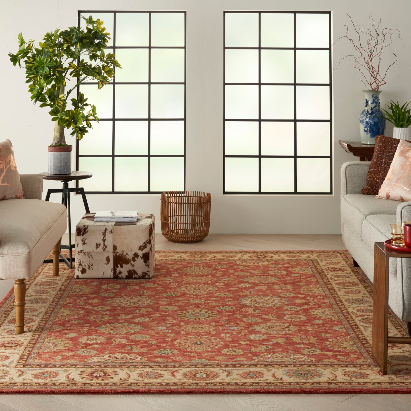 Nourison Home Living Treasures  Rust  Traditional