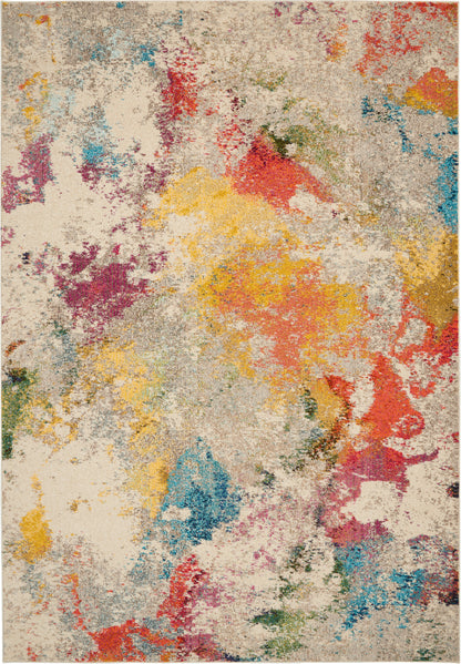 Nourison Home Celestial CES12 Ivory Multicolor Contemporary Power-loomed Rugs