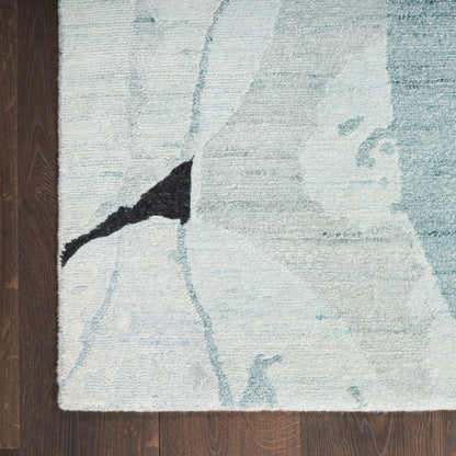 Nourison Home Silk Shadows  Blue Pink  Contemporary