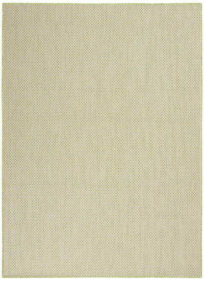 Nourison Home Courtyard COU01 Ivory Green Contemporary Power-loomed Rug
