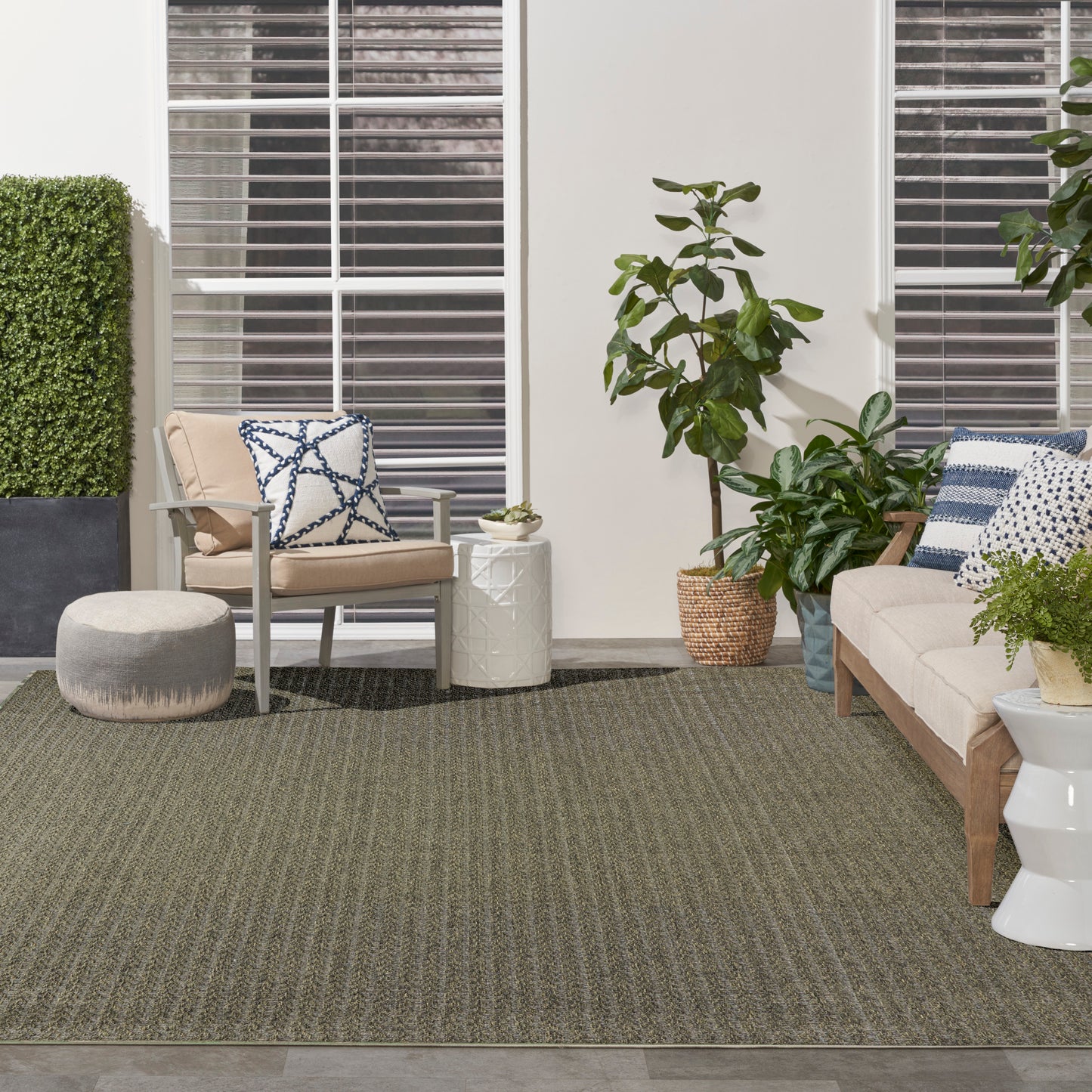 Nourison Home Tulum  Olive  Contemporary