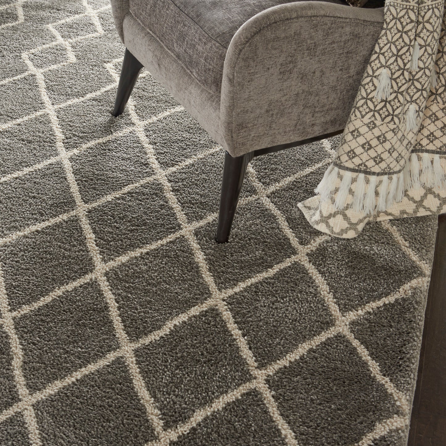 Nourison Home Martil  Silver  Contemporary