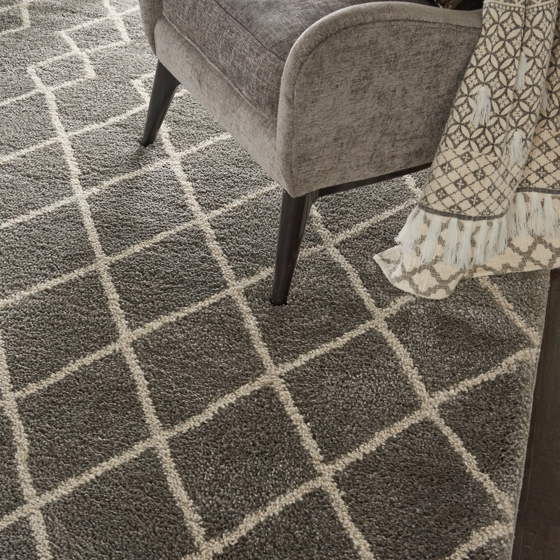 Nourison Home Martil  Silver  Contemporary