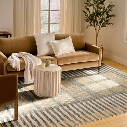 Nourison Home Nordic  Ivory Multicolor  Contemporary