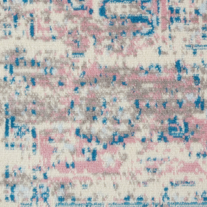 Nourison Home Grafix  Ivory Pink  Transitional