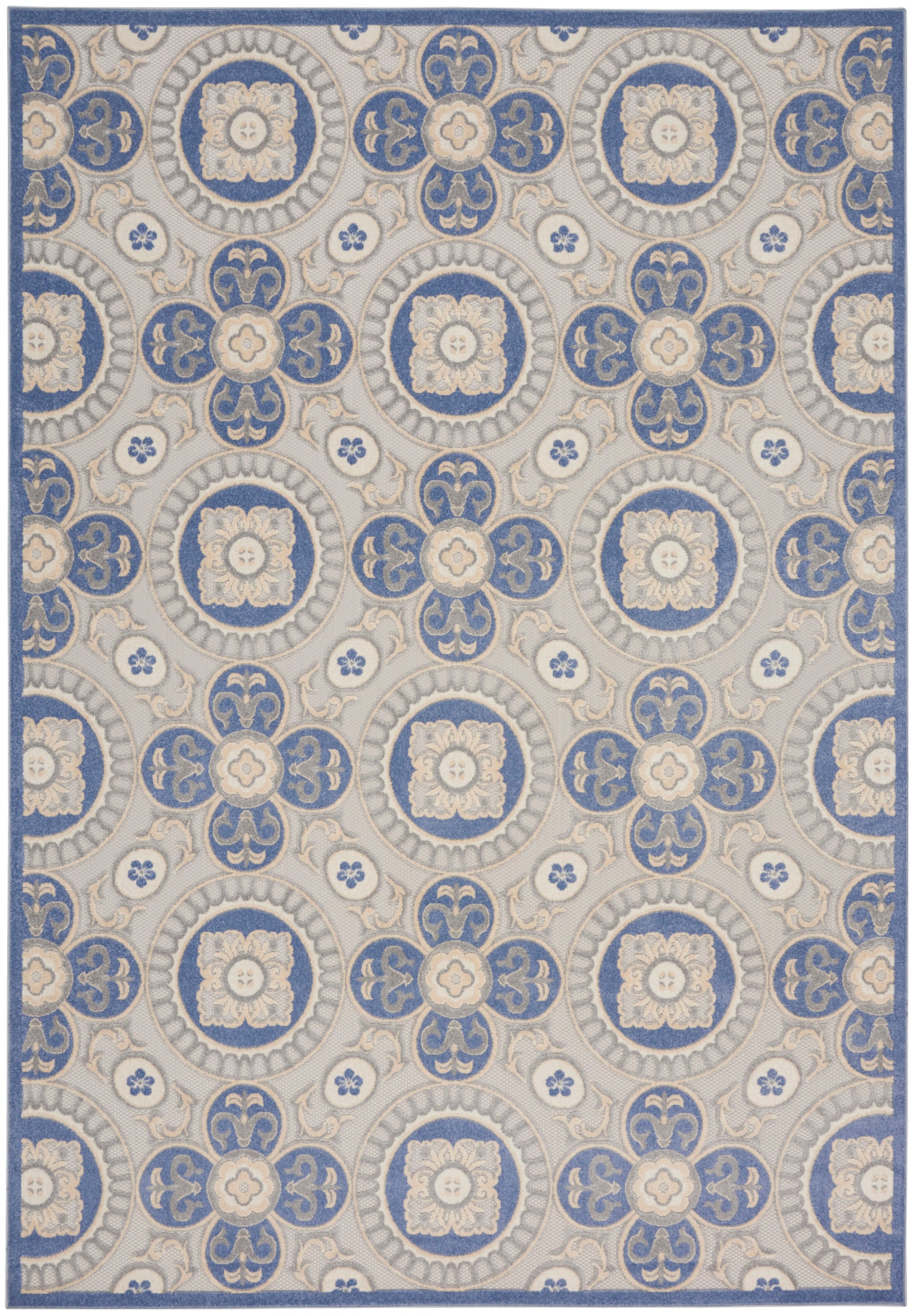 Nourison Home Aloha  Blue Grey  Contemporary