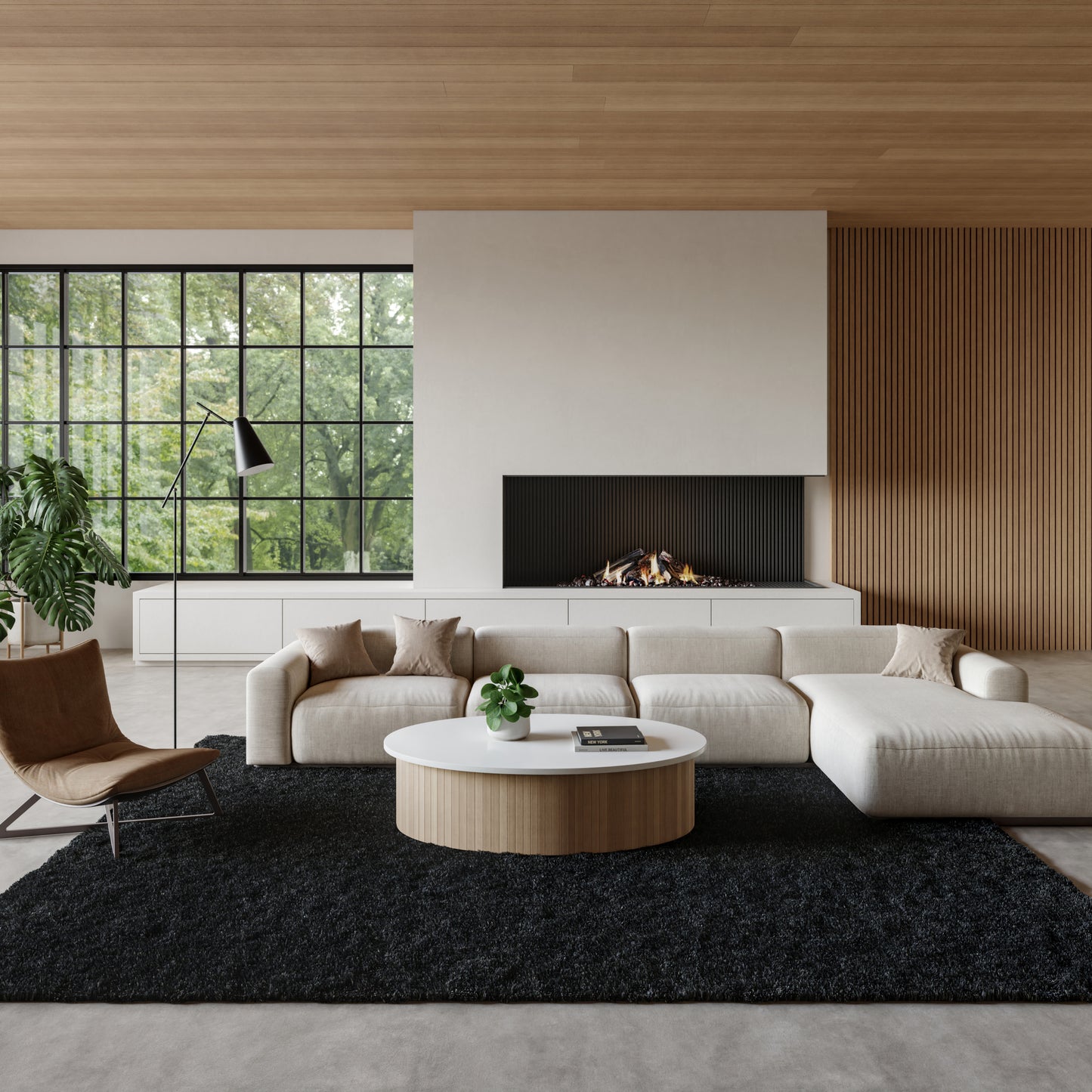 Nourison Home Pacific Shag  Black  Contemporary