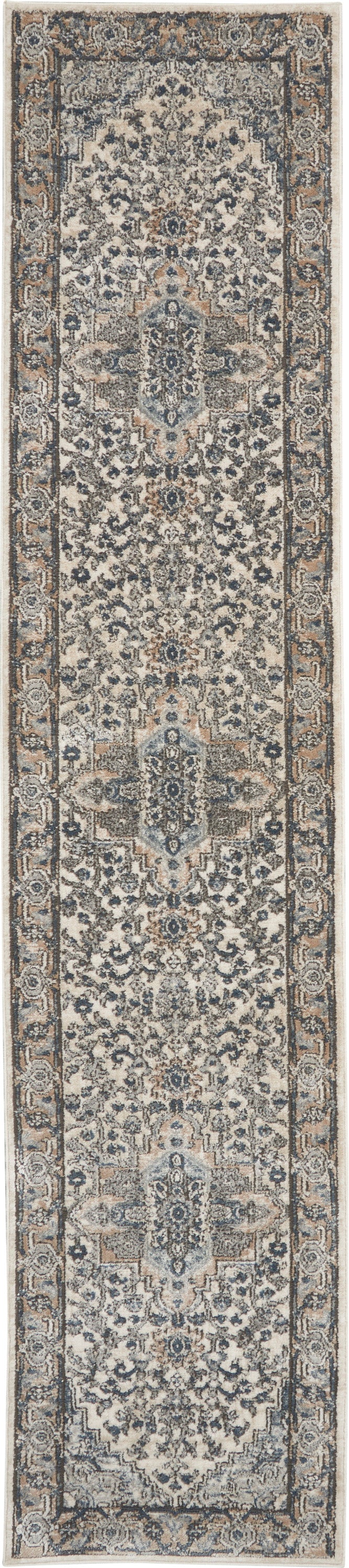 Nourison Home Quarry QUA05 Ivory Grey Transitional Power-loomed Rugs