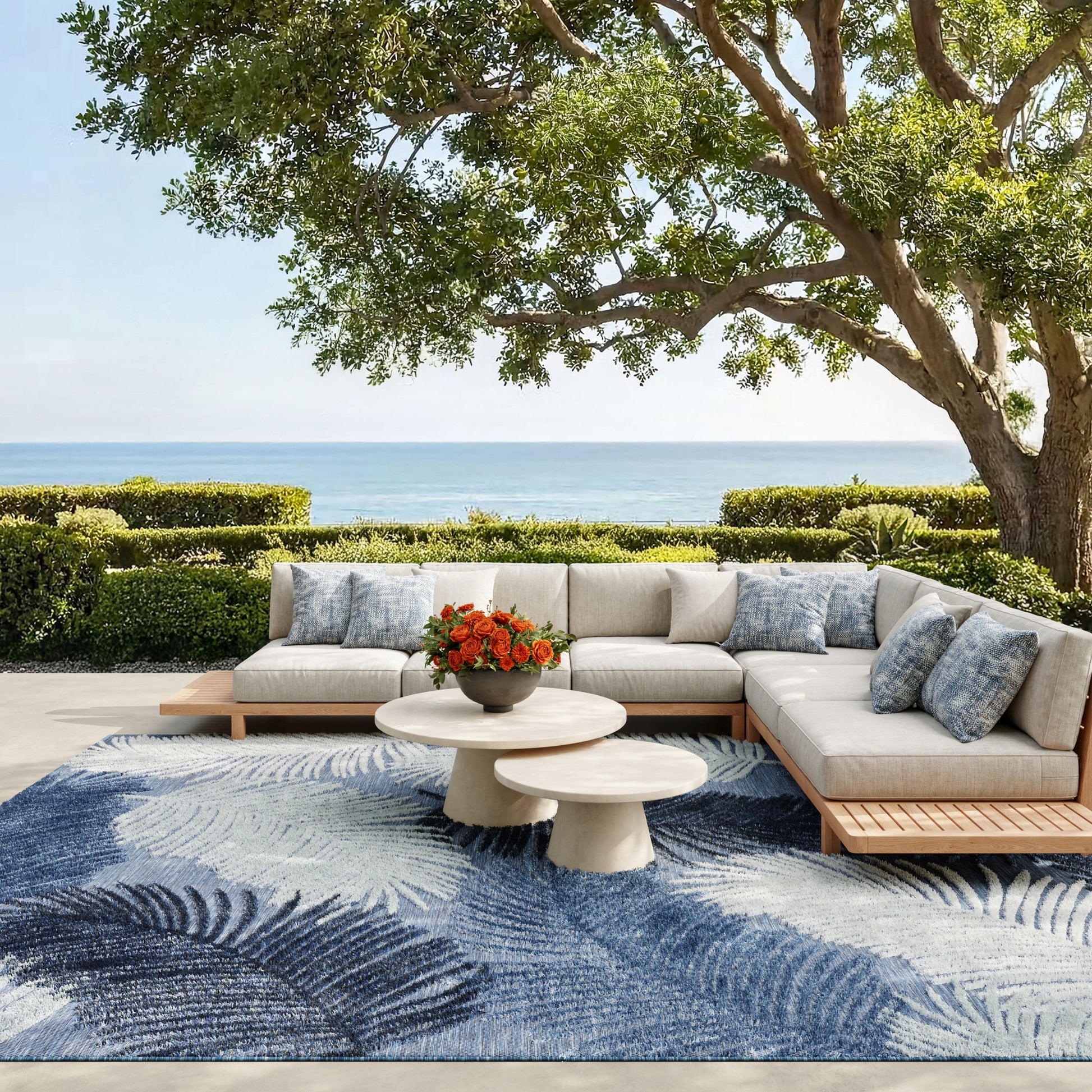Nourison Home Suncoast  Denim  Contemporary