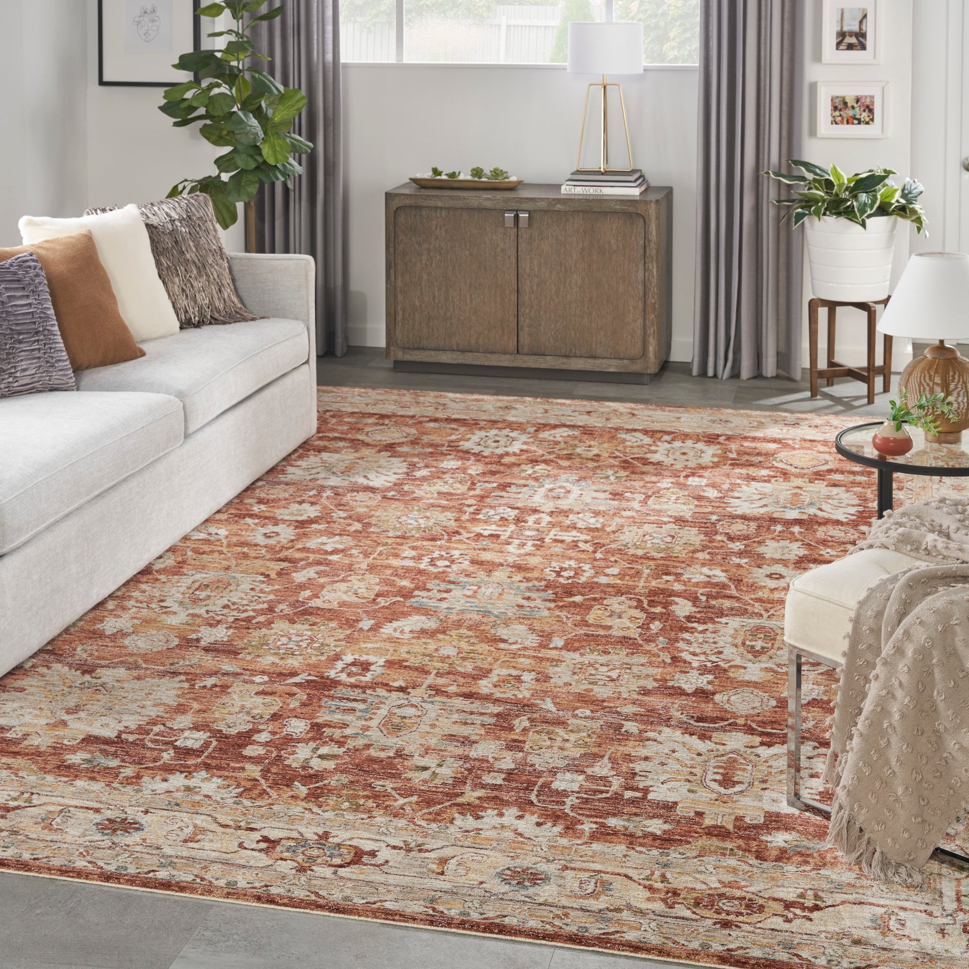 Nourison Home Sahar  Rust  Traditional