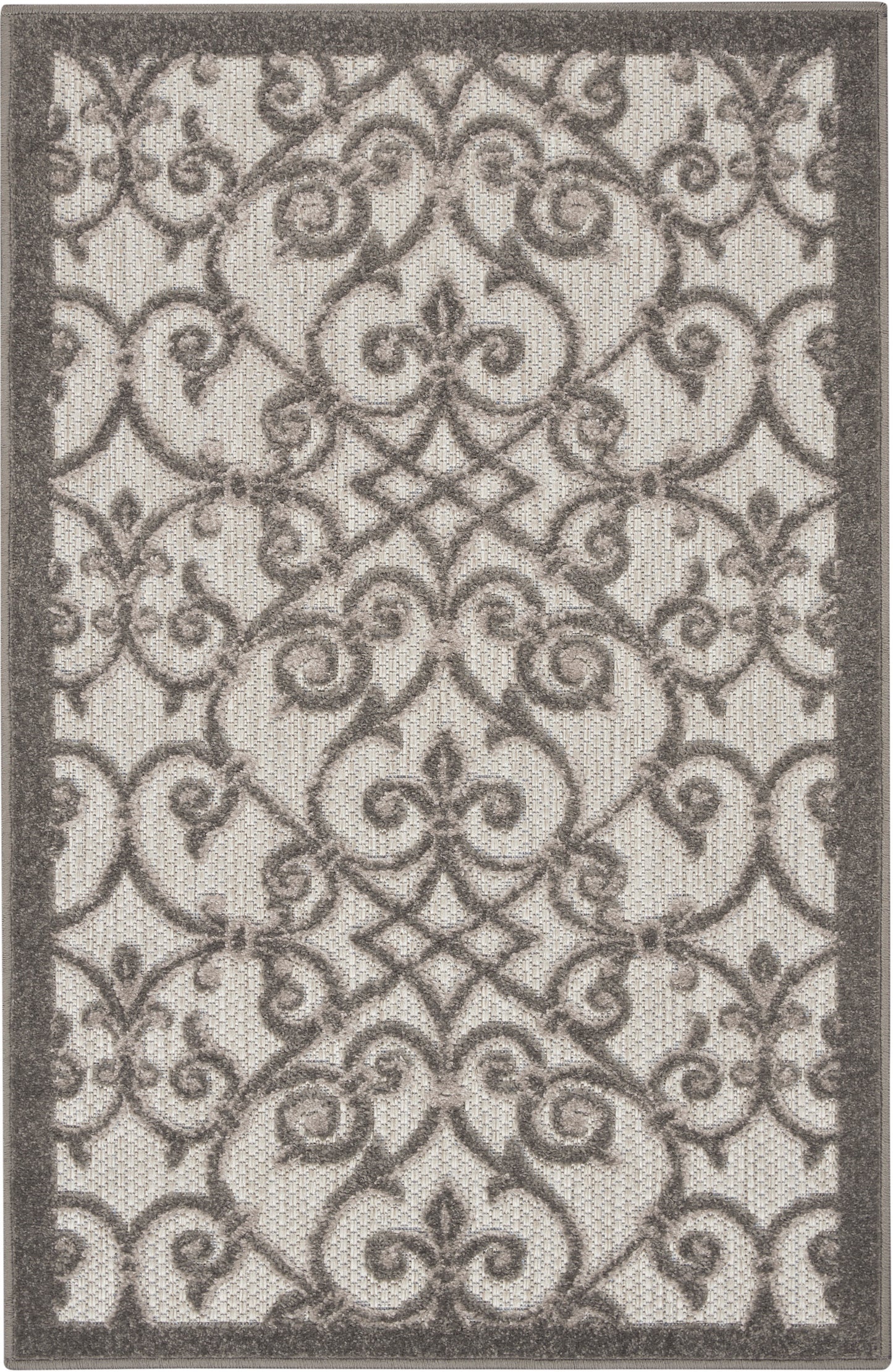 Nourison Home Aloha ALH21 Grey Charcoal Contemporary Power-loomed Rugs
