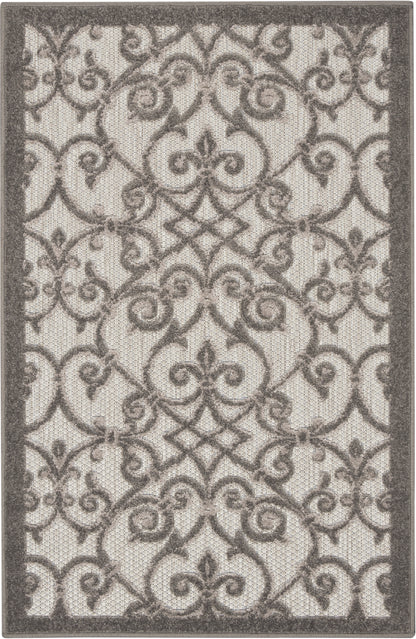 Nourison Home Aloha ALH21 Grey Charcoal Contemporary Power-loomed Rugs