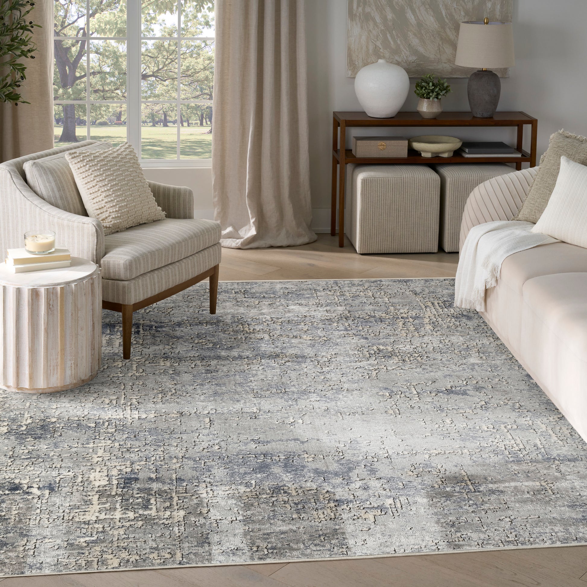 Nourison Home Quarry  Dark Grey  Contemporary