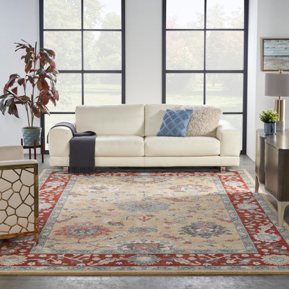 Nourison Home Parisa  Gold Brick  Traditional