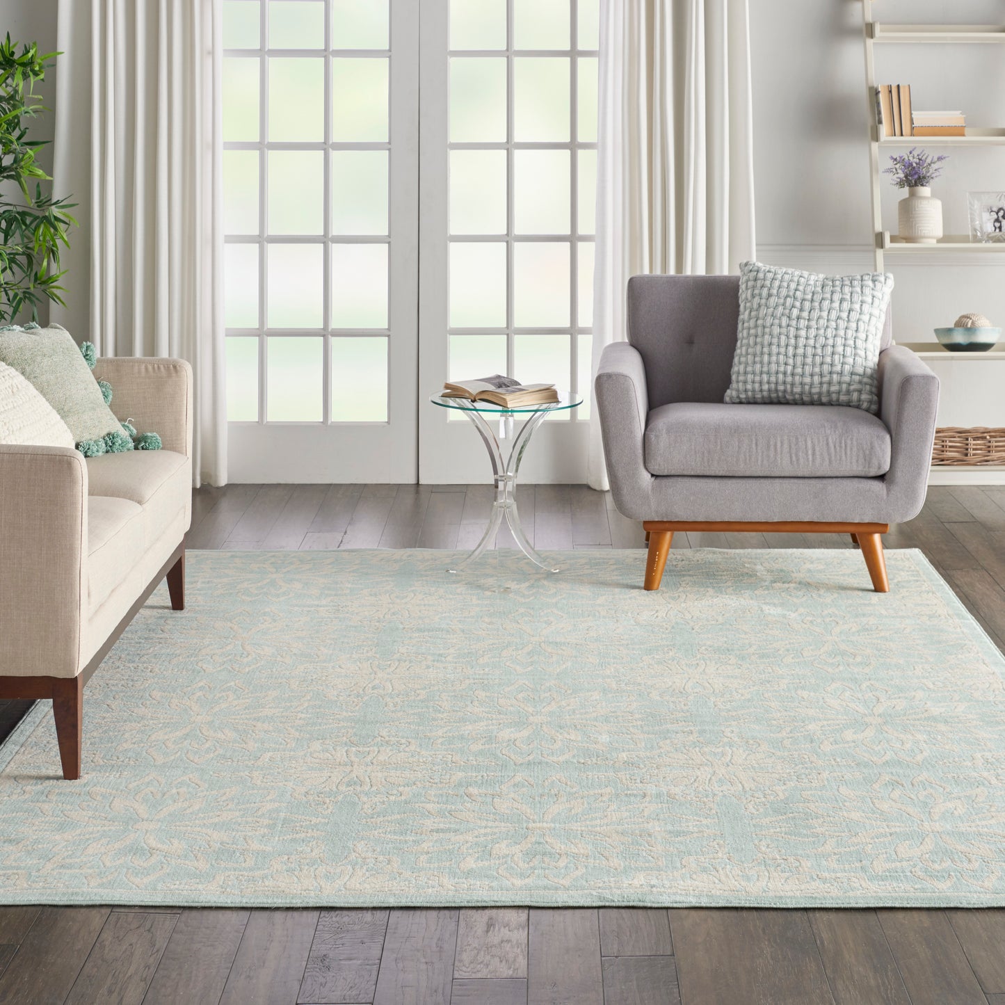 Nourison Home Jubilant  Ivory Green  Transitional