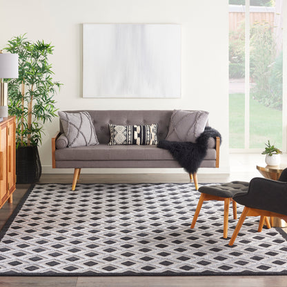 Nourison Home Aloha  Black White  Contemporary