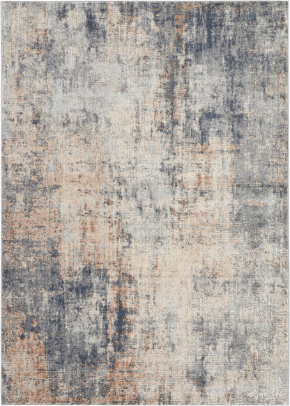 Nourison Home Rustic Textures RUS01 Grey Beige Contemporary Power-loomed Rugs
