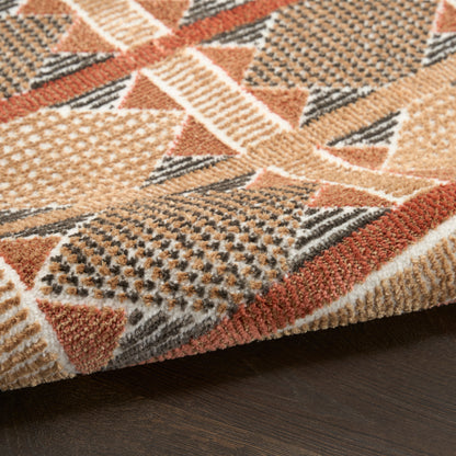 Nourison Home Nordic  Rust Multicolor  Contemporary