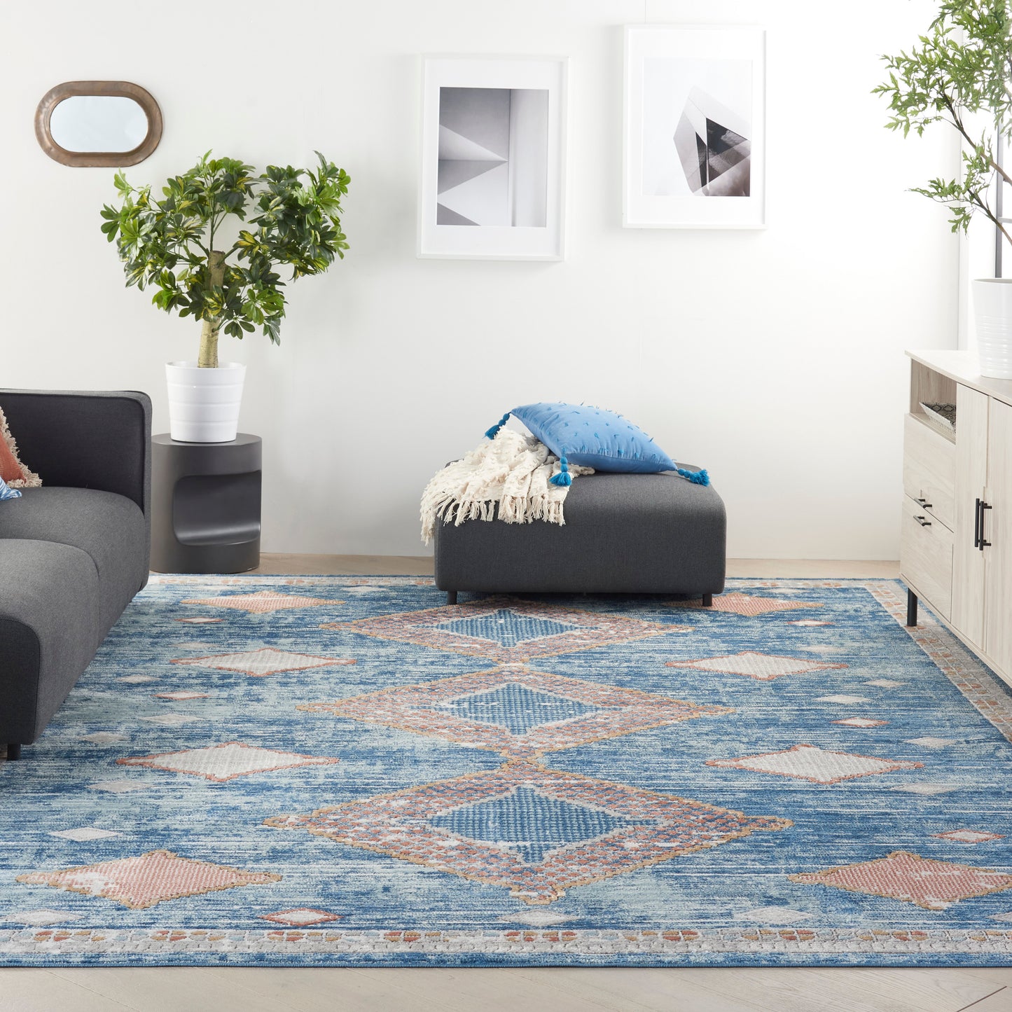 Nourison Home Quarry  Blue  Contemporary