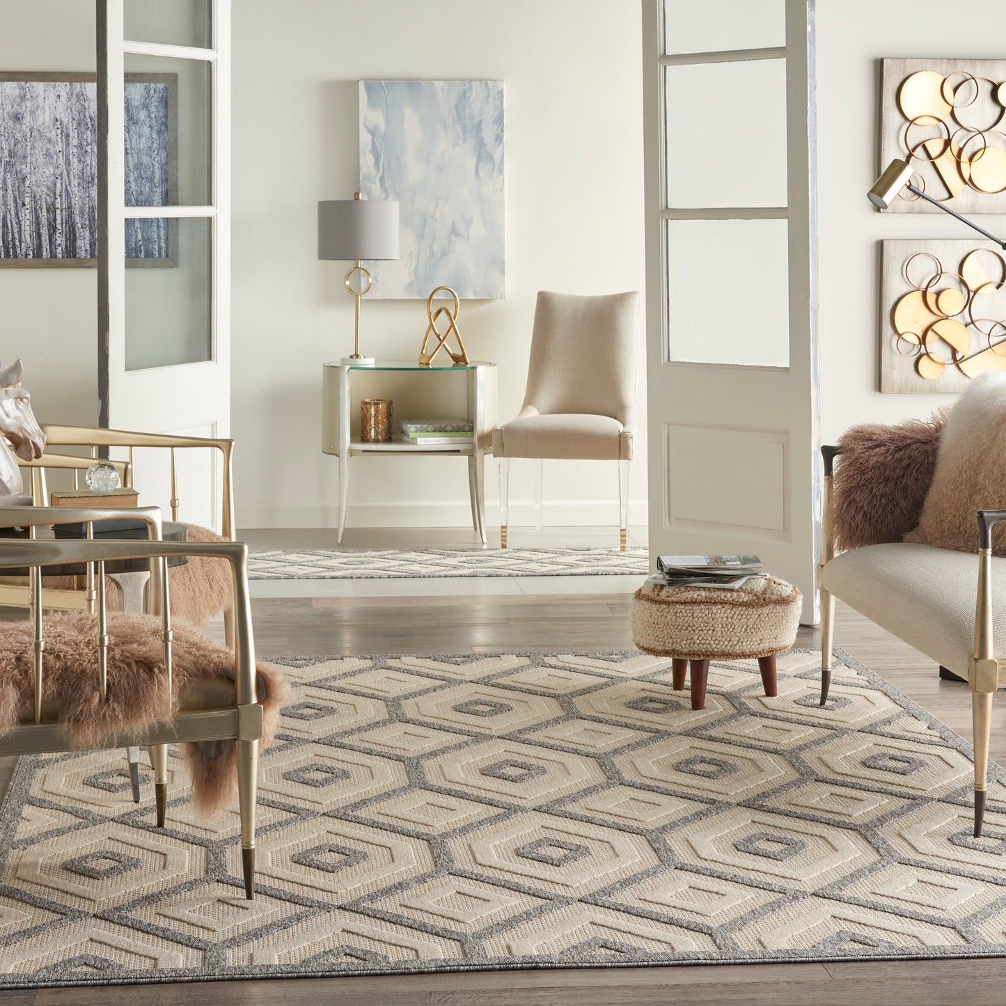 Nourison Home Cozumel  Cream  Contemporary