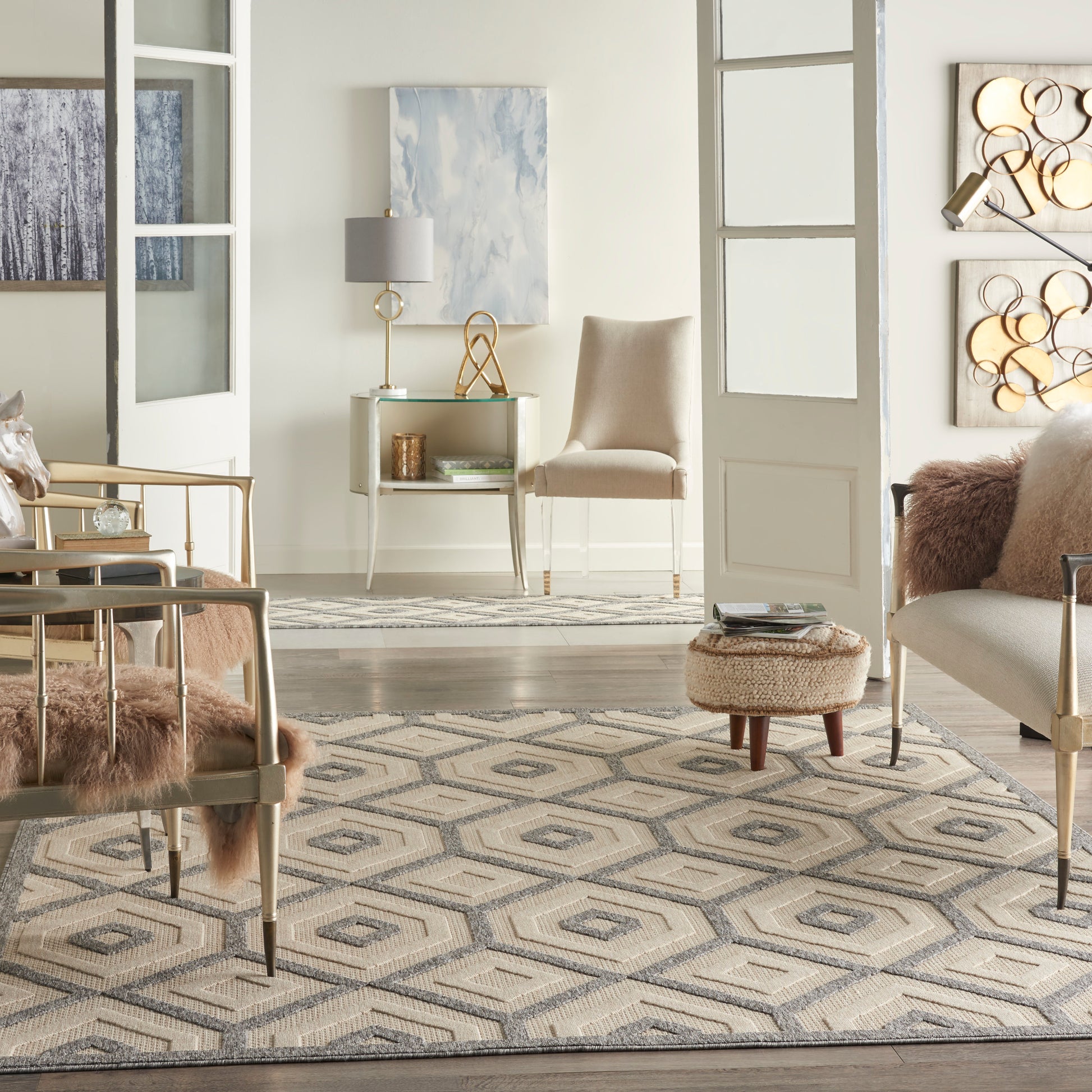 Nourison Home Cozumel  Cream  Contemporary