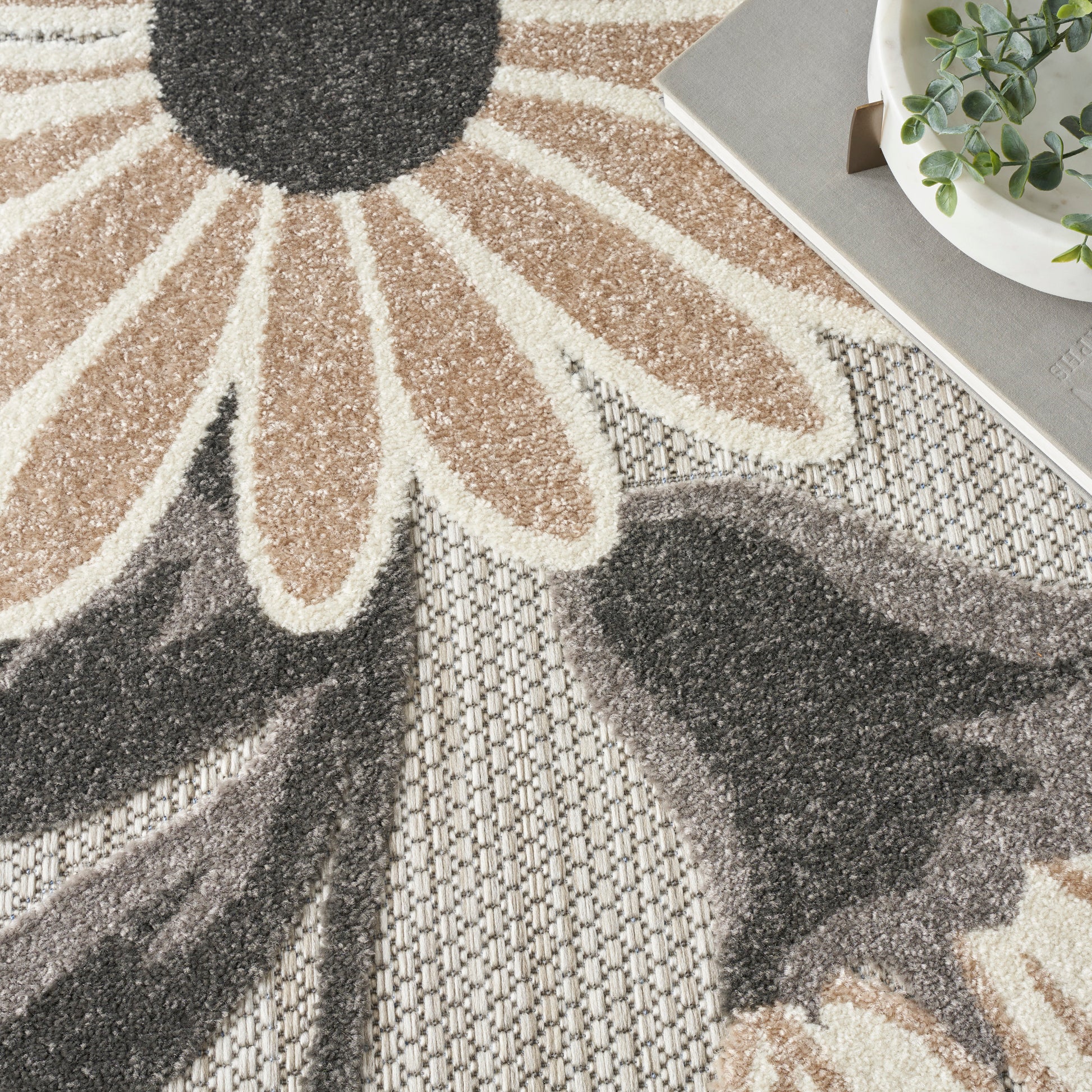 Nourison Home Aloha  Beige  Contemporary