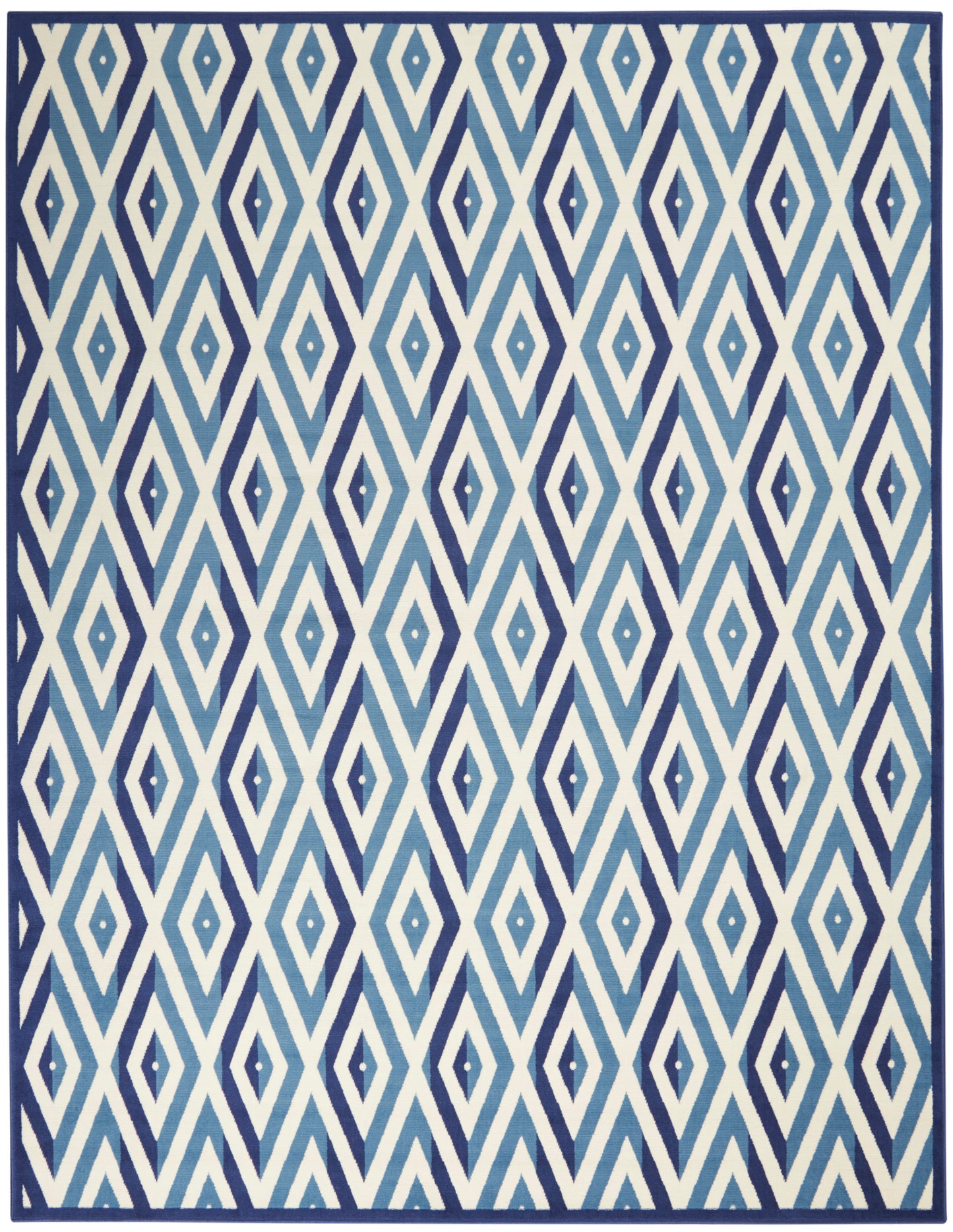 Nourison Home Grafix  White Blue  Contemporary