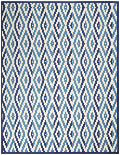 Nourison Home Grafix  White Blue  Contemporary