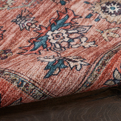 Nourison Home Grand Washables  Rust Multicolor  Traditional