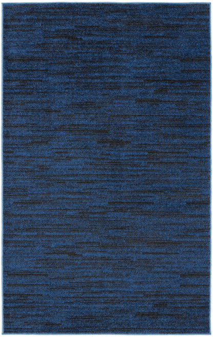 Nourison Home Nourison Essentials NRE01 Midnight Blue Contemporary Power-loomed Rug