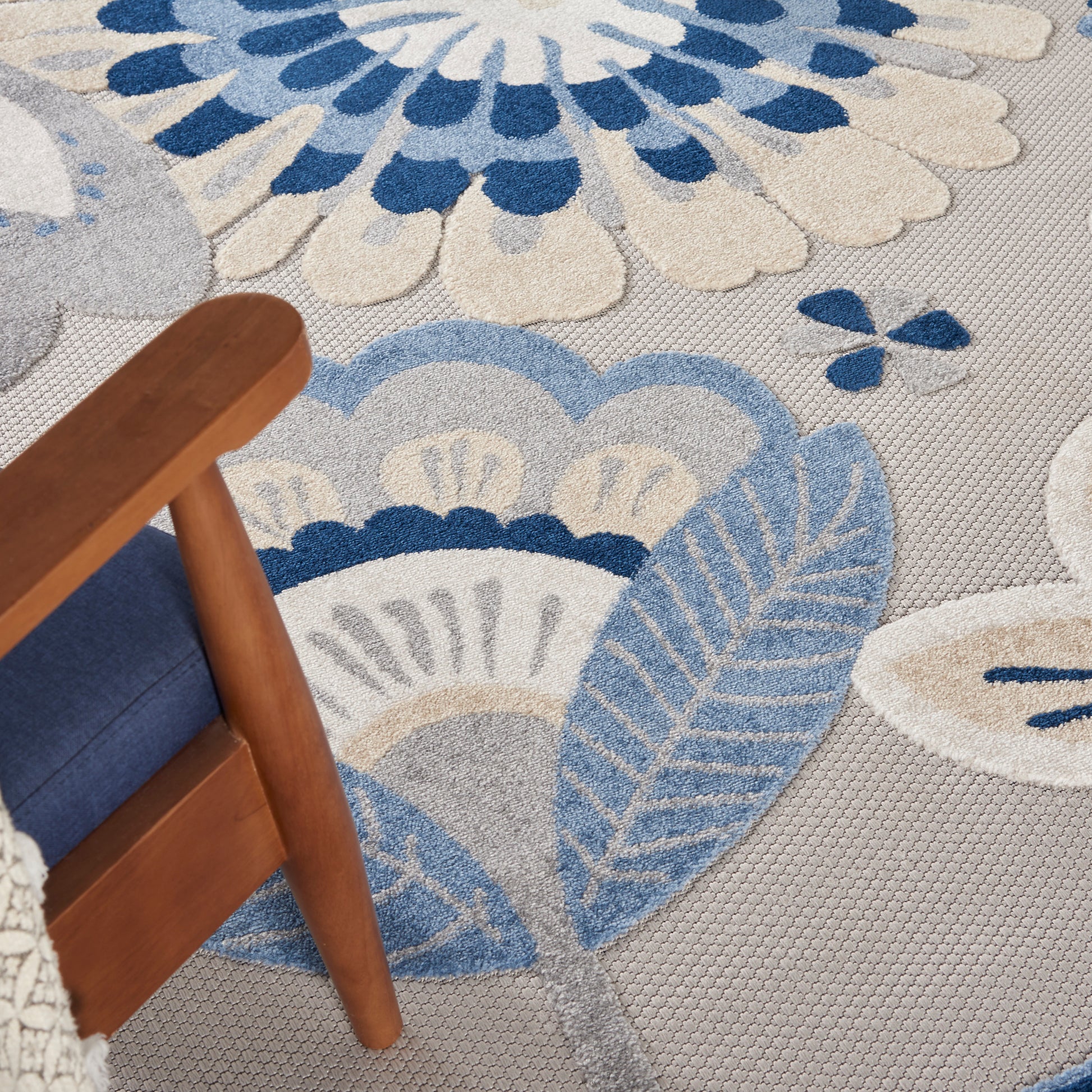 Nourison Home Aloha  Blue Grey  Contemporary
